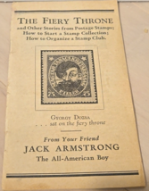 1935 Wheaties Premium THe FIery Throne Jack Armstrong Postage Stamp Coll... - $15.83