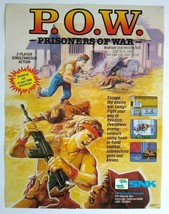 POW Prisoners Of War Arcade FLYER Original Video Game Vintage Promo Combat 1988 - £14.22 GBP