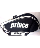 Prince Tennis Racquet 6 Multi-Racquet Team Carry Case Bag Strap Black &amp; ... - $49.49