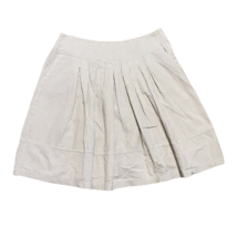 IM In Moda Cute Classy Skirts ~ Sz 12 ~ Beige &amp; White Stripes ~ Pleated - £6.93 GBP