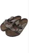Birkenstock Arizona Taupe Suede Soft Footbed Slide Sandals 46 US 13 - £47.47 GBP