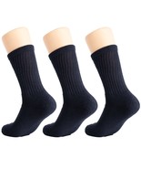 AWS/American Made Cotton Crew Athletic Socks for Women Smooth Toe Seam Socks 3 P - £7.62 GBP