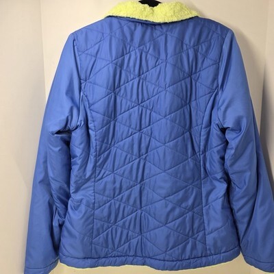 The North Face Women’s Size Large Blue Puffer Jacket - Green Sherpa Insulated Item image 9
