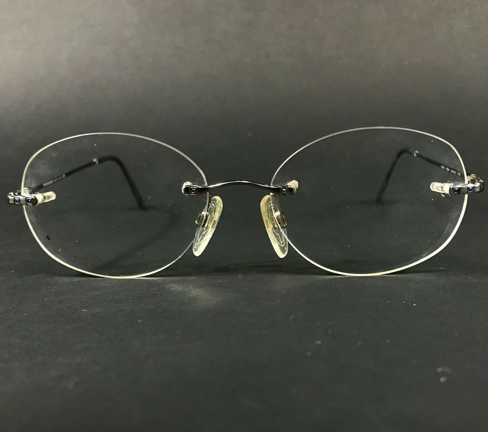 Primary image for Yves Saint Laurent Eyeglasses Frames 4164 Y389 Gray Round Rimless 54-18-135