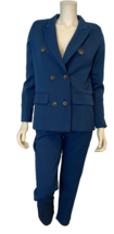 Ruidiya Collection Teal Double Breasted Pant Suit Size 4 - $23.74