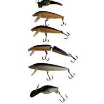 Lot of 6 Lures Bait Vintage  Fishing Fish Trolling Old Fish Tackle Small Tackle - £11.54 GBP