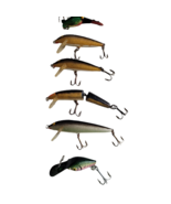 Lot of 6 Lures Bait Vintage  Fishing Fish Trolling Old Fish Tackle Small... - $20.14 CAD