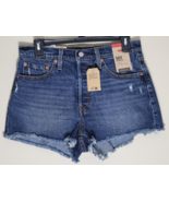 Levi&#39;s® Women&#39;s 501 Original High-Rise Dark Wash Jean Shorts Size 28 NWT - $18.80