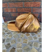 Rose Gold Faux Leather Baseball Hat Cap Adjustable Glamour Fun - $5.70