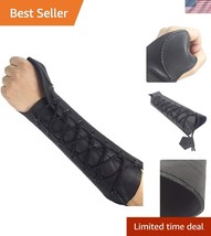 Black Leather Adjustable Arm Guard Shooting Glove - Ultimate Comfort in ... - $45.00
