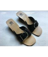 NEW IN BOX: Yellow Box Black Slides: Style: Bucklet, Wedge Heel, Size 10 M - $1,107.03 MXN