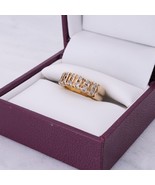 Gold &amp; Natural Diamond Eternity Band Ring 14K 1/2+ TCW Anniversary Wedding - $806.38 CAD