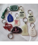 Lot 9 Keychains Assorted Vintage Key Rings Advertising Novelty Collectible - £4.77 GBP