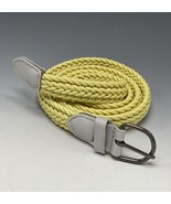 Vintage Fabric Weave Belt Yellow Slim Size 12 Spring 90&#39;s - €19,75 EUR