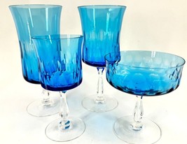 Noritake Aquarius Blue Glass Iced Tea Champagne Wine Water Blue Bowl Cle... - £19.46 GBP+