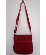 Vera Bradley Triple Zip Hipster Crossbody Purse Red Color - $20.56