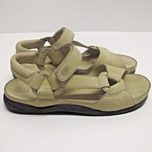 Teva 6321 Women&#39;s Sz (6 M Us) Beige Leather Sport Sandals Shoc Pad Hook &amp; Loop - £23.69 GBP