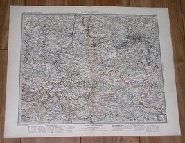 1908 Original Antique Map Of Berlin SAXONY-ANHALT Dessau Magdeburg Germany - £21.12 GBP