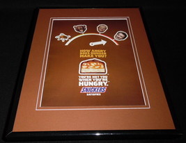 2012 Snickers Candy Bar / Angry 11x14 Framed ORIGINAL Vintage Advertisement - £27.05 GBP