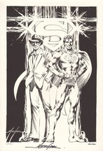 1984 Superman #400 Mike Grell SIGNED DC Comic Art Print ~ Sups and Clark... - $59.39