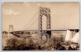NYC RPPC The Great Washington Bridge 179th Street And Huson River Postcard B33 - £15.67 GBP