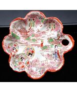 VTG Japanese Geisha Ware Moriage Nut Bowl Footed Scalloped Edge Handpainted - $460.95 MXN VTG Japanese Geisha Ware Moriage Nut Bowl Footed Scalloped Edge Handpainted - $460.95 MXN