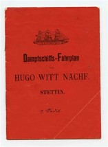 Von Hugo Witt Nachf Steamboat Timetable Booklet Season 1898 Stettin  - £29.81 GBP