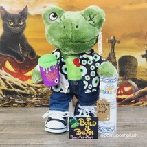 Build A Bear Zombie Frog Plush Halloween Eyeball Shirt, Witches Brew Clothes - £86.90 GBP