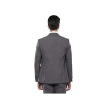 Men 3pc European Suit WESSI by J.VALINTIN Extra Slim Fit JV35 gray Window Pane image 7