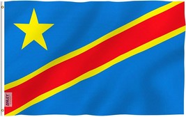 Anley 3x5 Feet Democratic Republic of The Congo Flag Republic of The Con... - $6.49