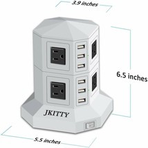 Uforest 8 Outlets 6 USB Total (Each 2.4A Max) Smart Charge 3000W Surge Protector - £26.61 GBP