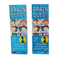 Brain Quest Grade 1 Ages 6-7 Revised 4th Ed 2 Decks w 750 Questions/Answers FLAW - £5.87 GBP