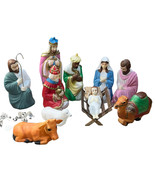 Vintage Empire Blow Mold 10 Pc Christmas Nativity Set Up To 36in Works F... - $629.99