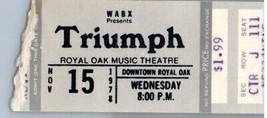 Triumph Konzert Ticket Stumpf November 15 1979 Detroit Michigan - £43.62 GBP
