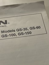 Bogen GS-35 GS-60 GS-100 GS-150 Amplifier Amp Operating Manual Wiring Sc... - $14.20