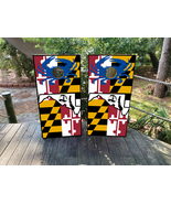 Waterproof Cornhole Wraps / Maryland Flag with a Crab  / Baltimore / Lam... - $1,581.79 MXN