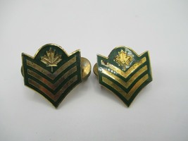 Canadian Military Forces Chevron Lapel Pins Foot Guard Petty Office 2nd Class x2 - £11.94 GBP