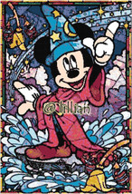 New Stained Glass Art Mickey Mouse Magician Counted Cross Stitch Pattern - £3.91 GBP