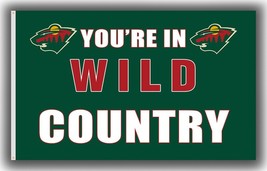 Minnesota Hockey Team Memorable Flag 3x5ft Wild Fan Country  - $18.00