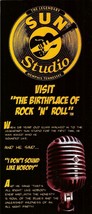SUN Recording STUDIO CARD Elvis Presley rock N roll Birthplace Memphis Tennessee - £16.37 GBP