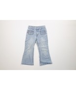 Vintage Y2K Levis Girls Size 5 Distressed Wide Leg Flared Denim Jeans Pa... - $41.13 CAD
