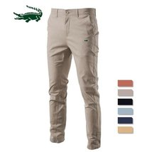 Solid Color Slim Fit Men&#39;s Pants - £46.69 GBP