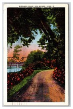 Birdland Drive Street View Des Moines Iowa IA Linen Postcard J20 - £2.82 GBP