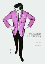 Decoration poster.Interior design Art.Retro fashion men.Pink jacket.6305 - £13.36 GBP+