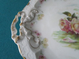 Rosenthal Bavaria &quot;Carmen&quot; pattern, round tray, 9 3/4&quot; flowers and gold ... - $74.25