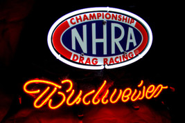 NHRA Drag Racing Play Room Mancave Art Budweiser Gift Light Neon Sign - £58.34 GBP