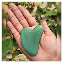 Reiki Crystal Products Green Aventurine Gua Sha Stone Scraping Massage Tool - $23.79