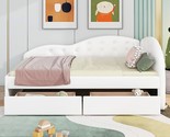Twin Size Daybed With 2 Drawers, Pu Upholstered Tufted Bed With Cloud Sh... - $528.99