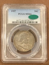 1957- Franklin Half Dollar- PCGS- MS66 CAC - £172.99 GBP