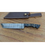 vintage real handmade damascus kitchen/hunting tanto knife 5647 - £35.41 GBP